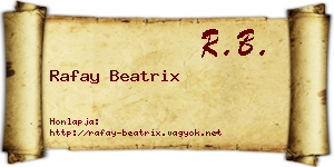 Rafay Beatrix névjegykártya